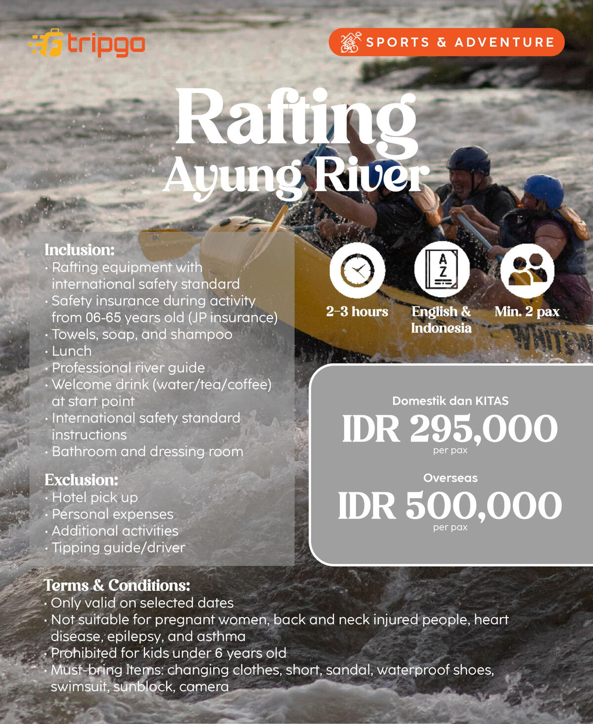 rafting ayung river