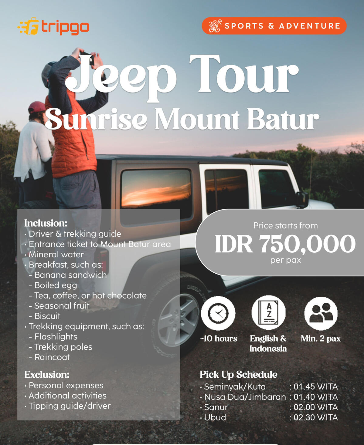 jeep tour sunrise mount batur